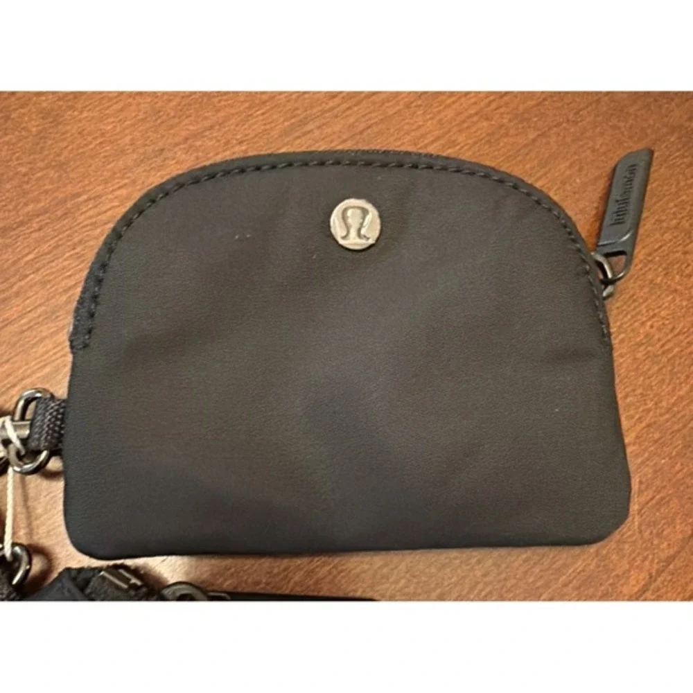 Lululemon Dual Black Pouch‎ with Miami Colorful Graphic Wristlet NWT New